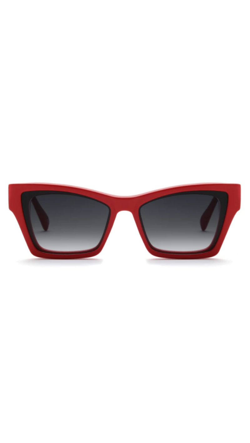 Saint Owen Slim Red Cat-Eye Sunglasses