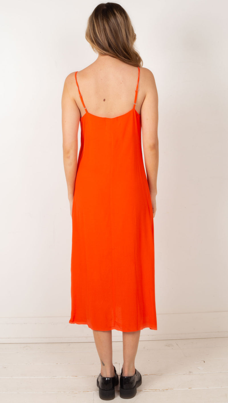 Summer Slip Dress - Orange