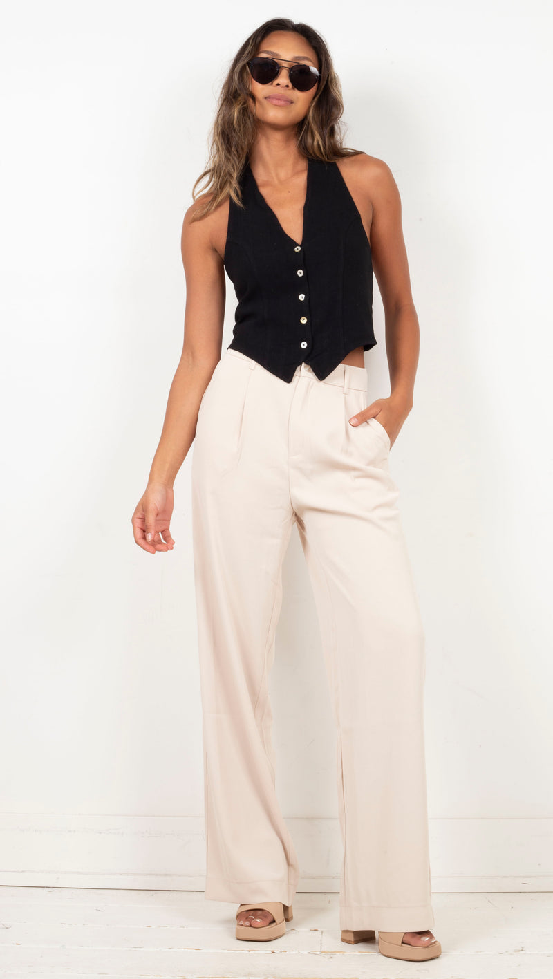 ANIMARI-HANNA-BUTTON-FRONT-HALTER-BLACK