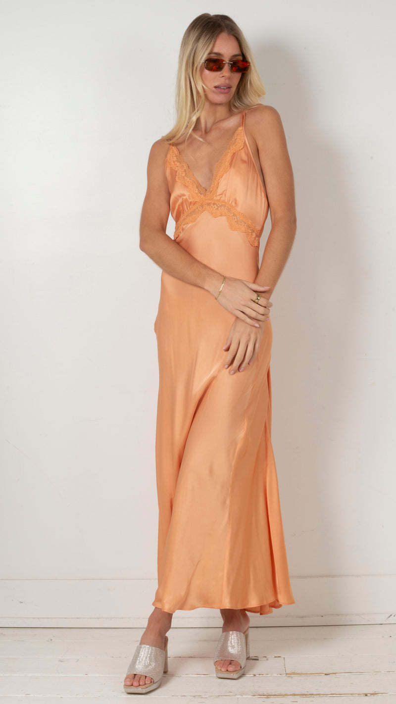 Boudoir Slip Dress - Coral Gold – Van De Vort