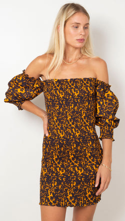 third-form-blur-out-off-shoulder-dress-orange-blur