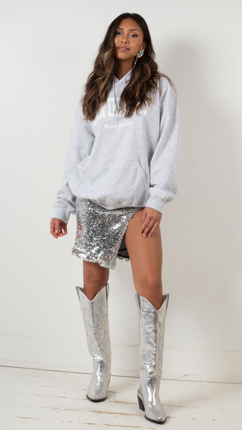 Zaza Sequin Skirt - Silver