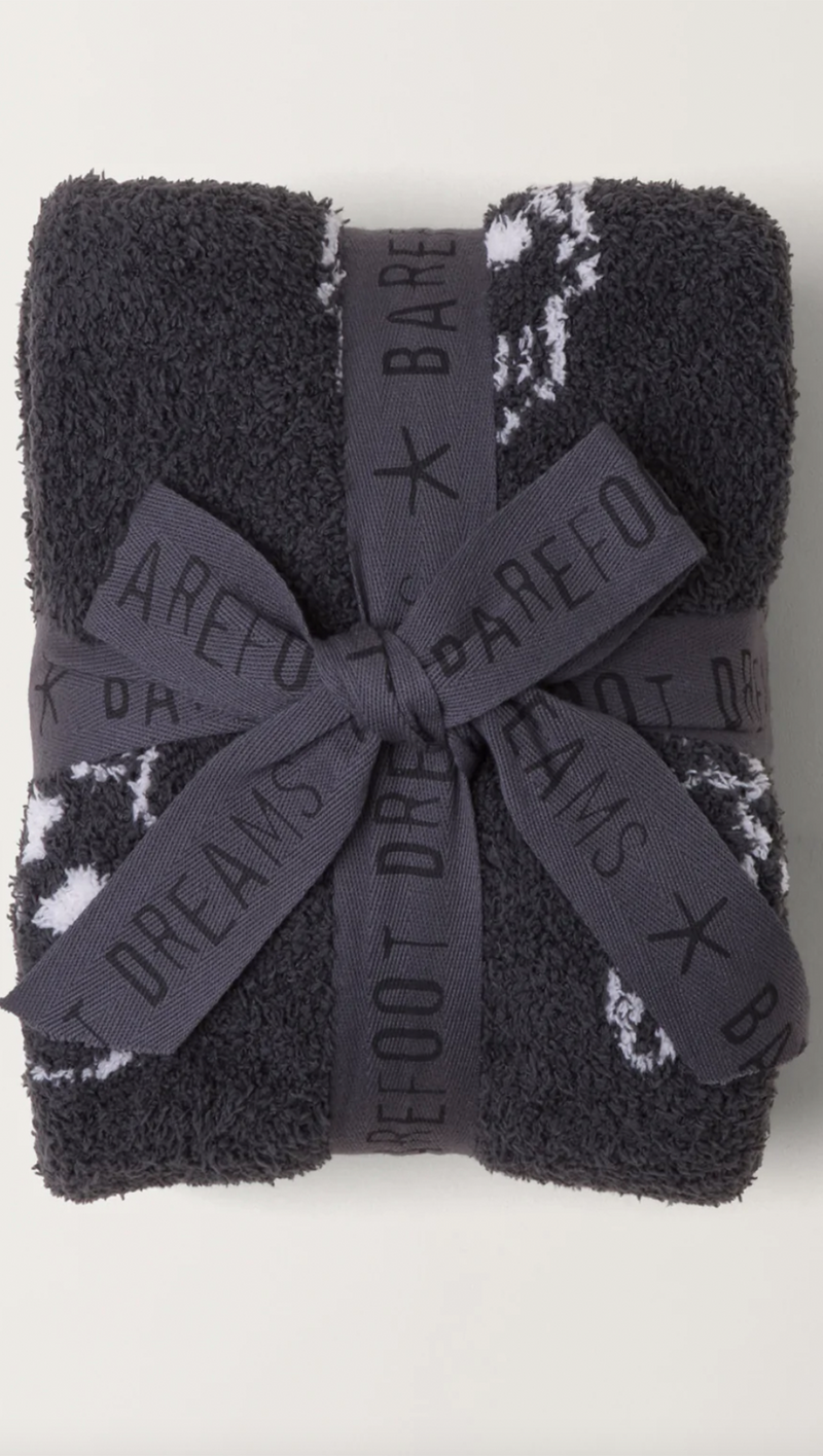 CozyChic Skull Stroller Blanket - Carbon/Almond