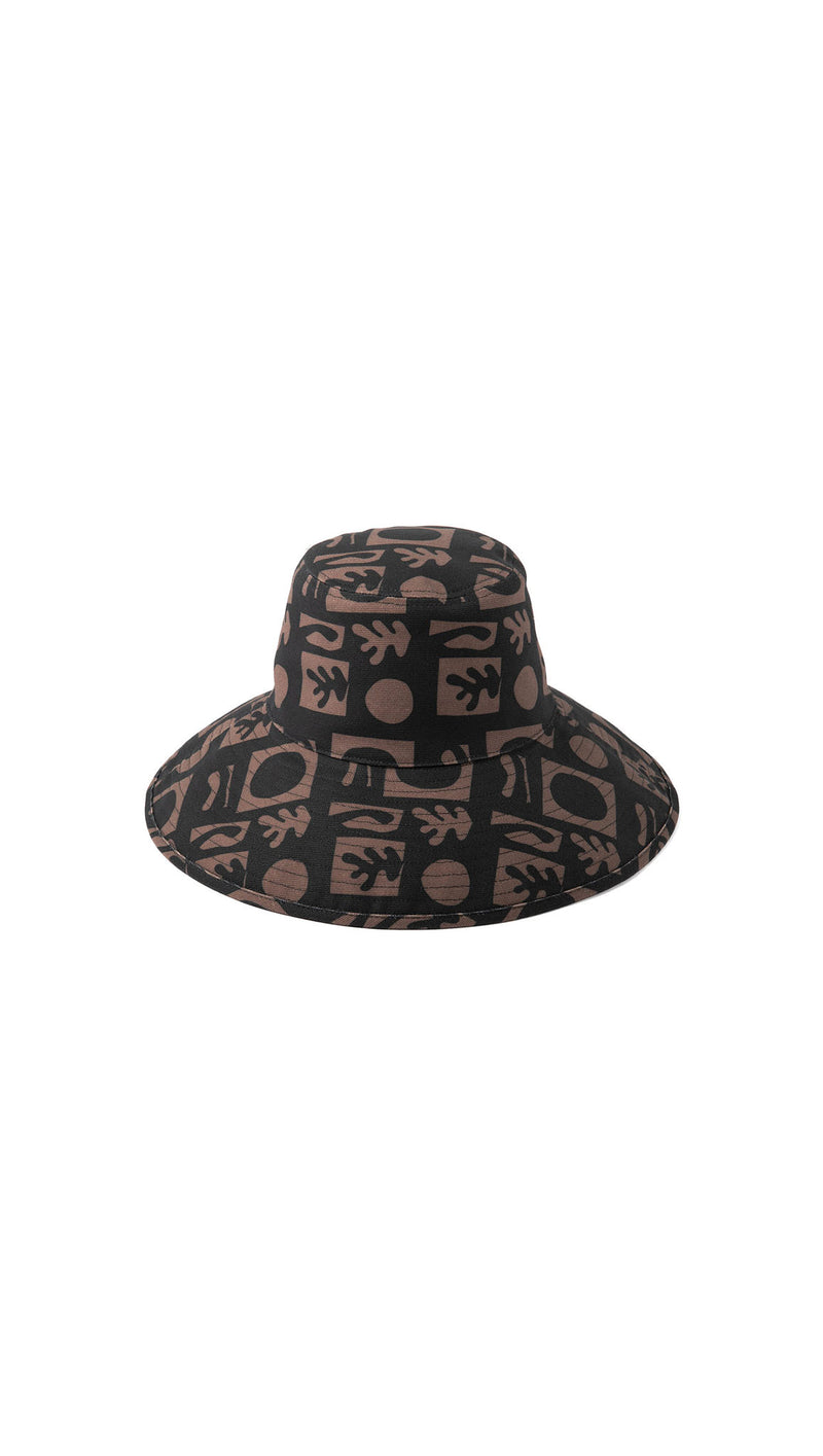 wide brimmed bucket hat lack of color formes black