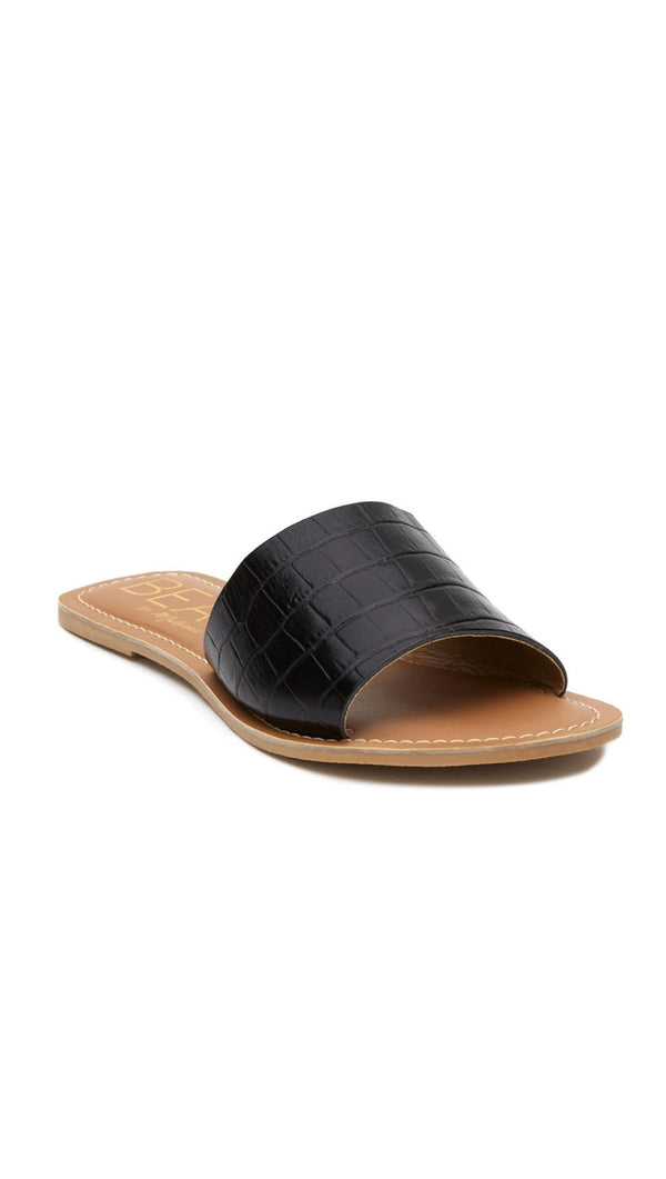 slip on sandal one black strap