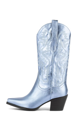 light blue western boots cowgirl jeffrey campbell dagget
