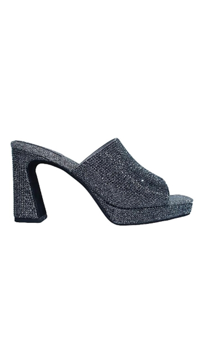 Dark grey glitter sales heels