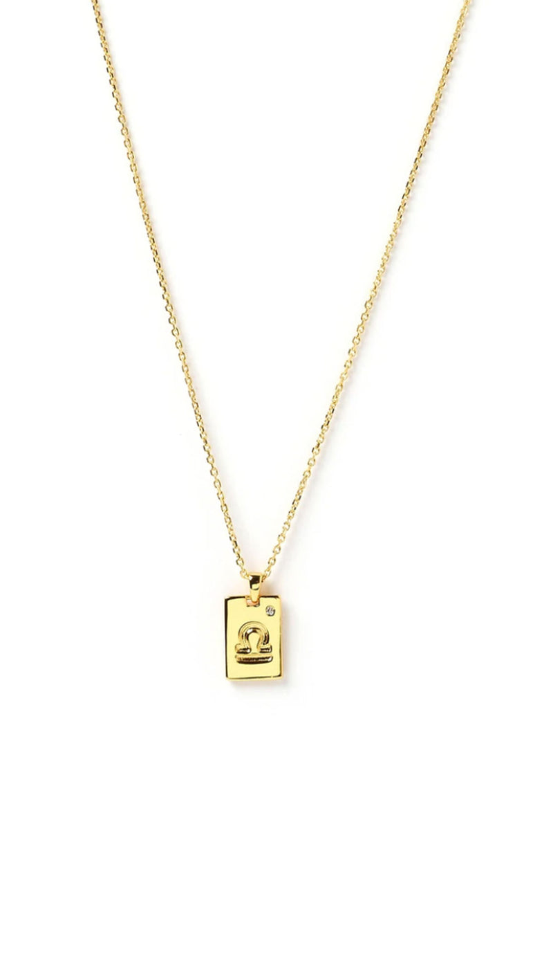 Zodiac Tag Necklace - Gold