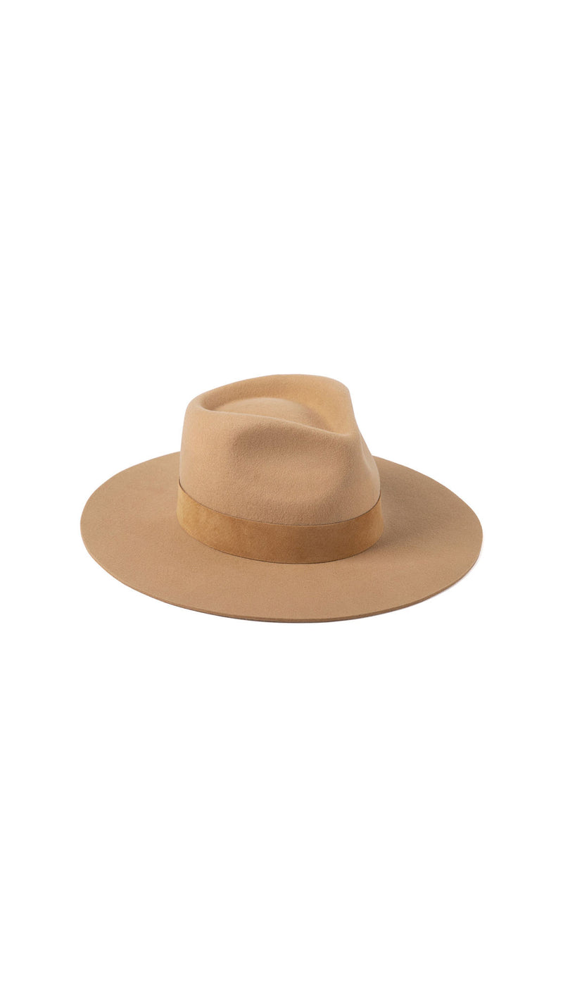 wide brimmed fedora hat lack of color mirage caramel