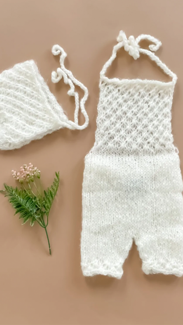 Mohair Bonnet and Pant Set - Newborn